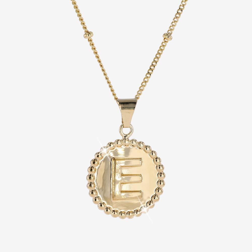18ct Gold Vermeil On Silver Initial E Necklace Warren James