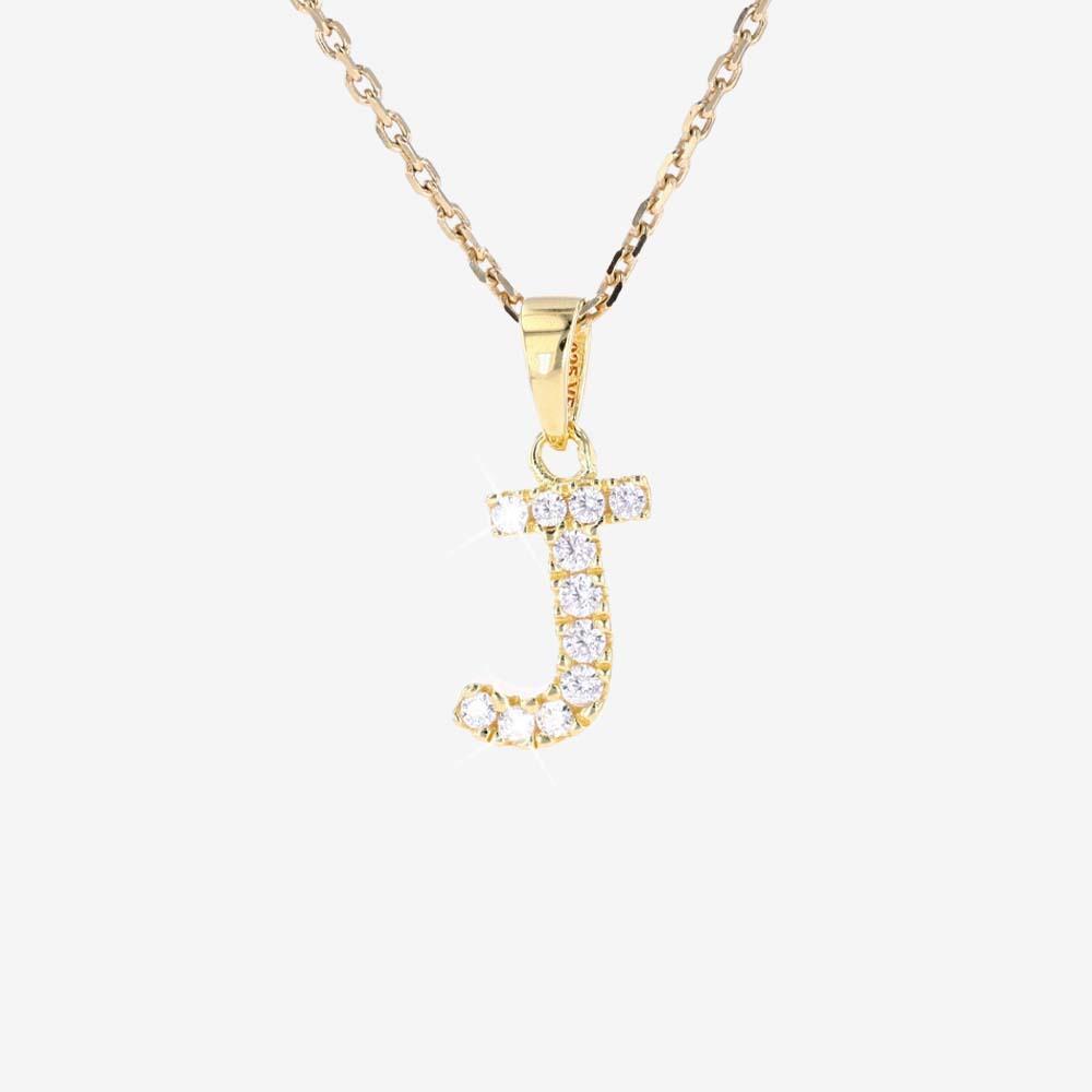 18ct Gold Vermeil On Silver J Initial Necklace Warren James