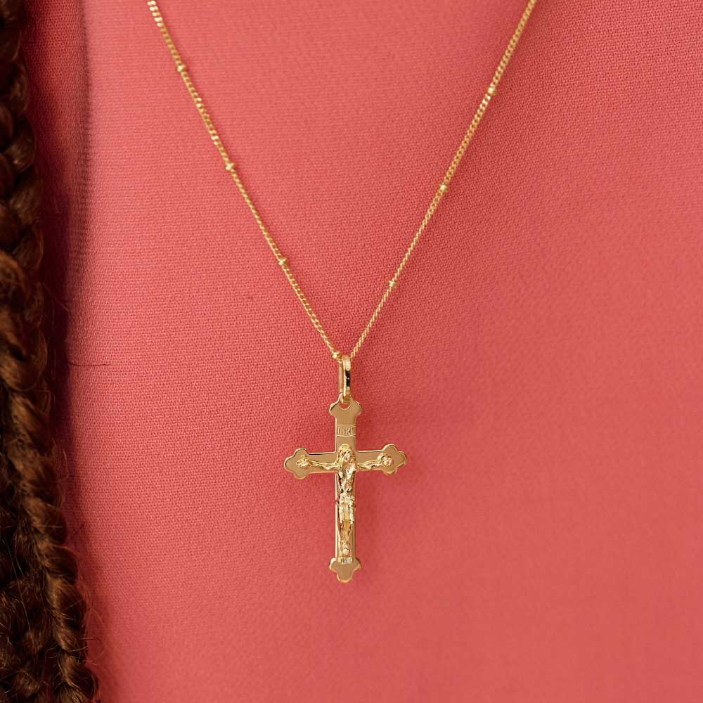 Buy Genuine 9ct Yellow Gold Cross Necklace Small Cross Pendant Necklace 2mm  Gold Singapore 18 Chain Brand New Gift Online in India - Etsy