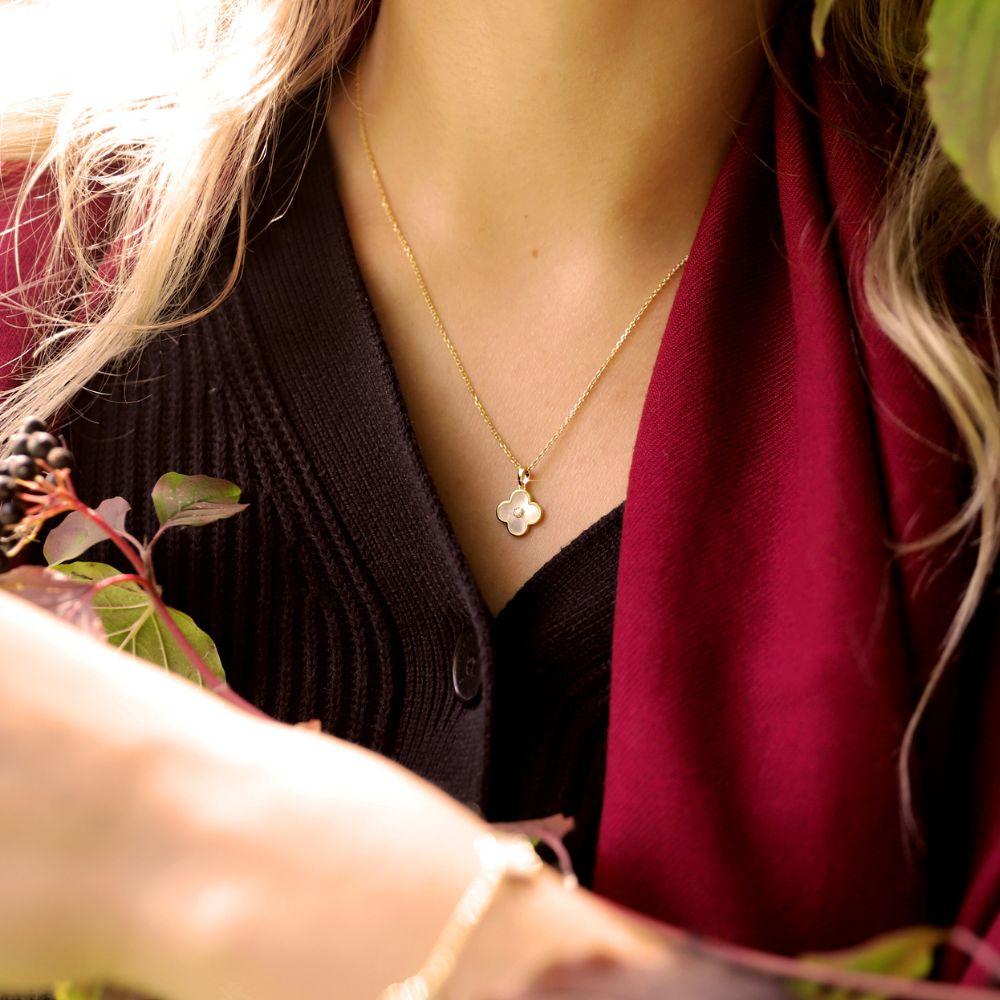 18ct Gold Vermeil On Silver, Real Diamond Lab-Grown Mother Of