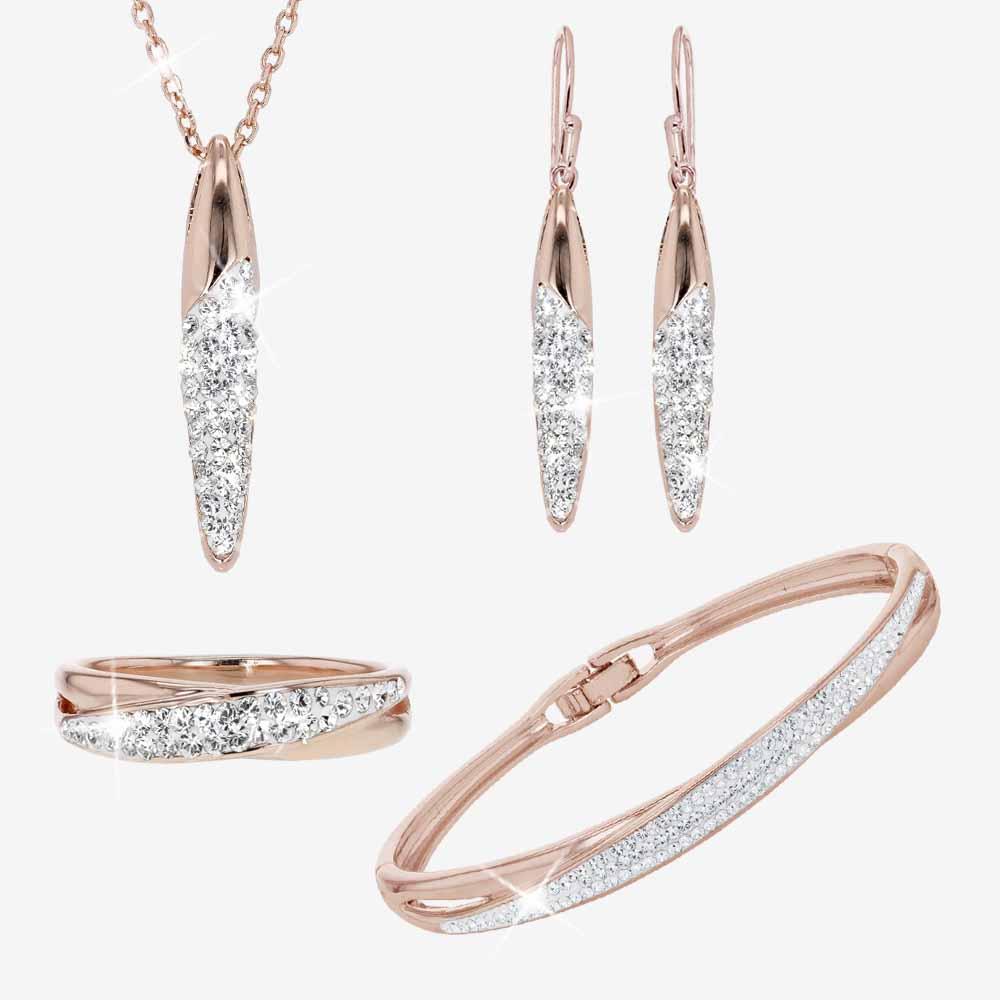 Rose gold jewellery swarovski Clearance
