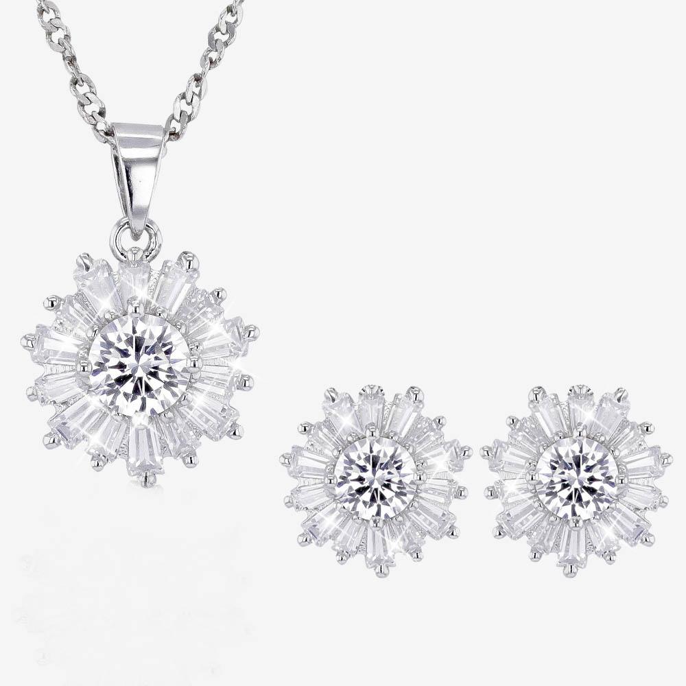 WARREN JAMES STUD Earrings Necklace Set BNIB Sterling Silver Valentines  Gift £15.00 - PicClick UK
