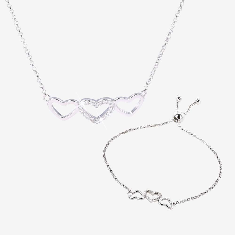 Swarovski | Jewelry | Warren James With Swarovski Element Pink Heart  Necklace With Matching Earning | Poshmark