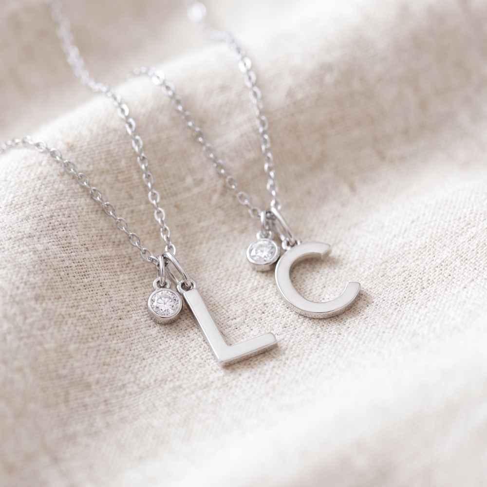 Diamond Lab-Grown Initial C Signature Necklace | Warren James