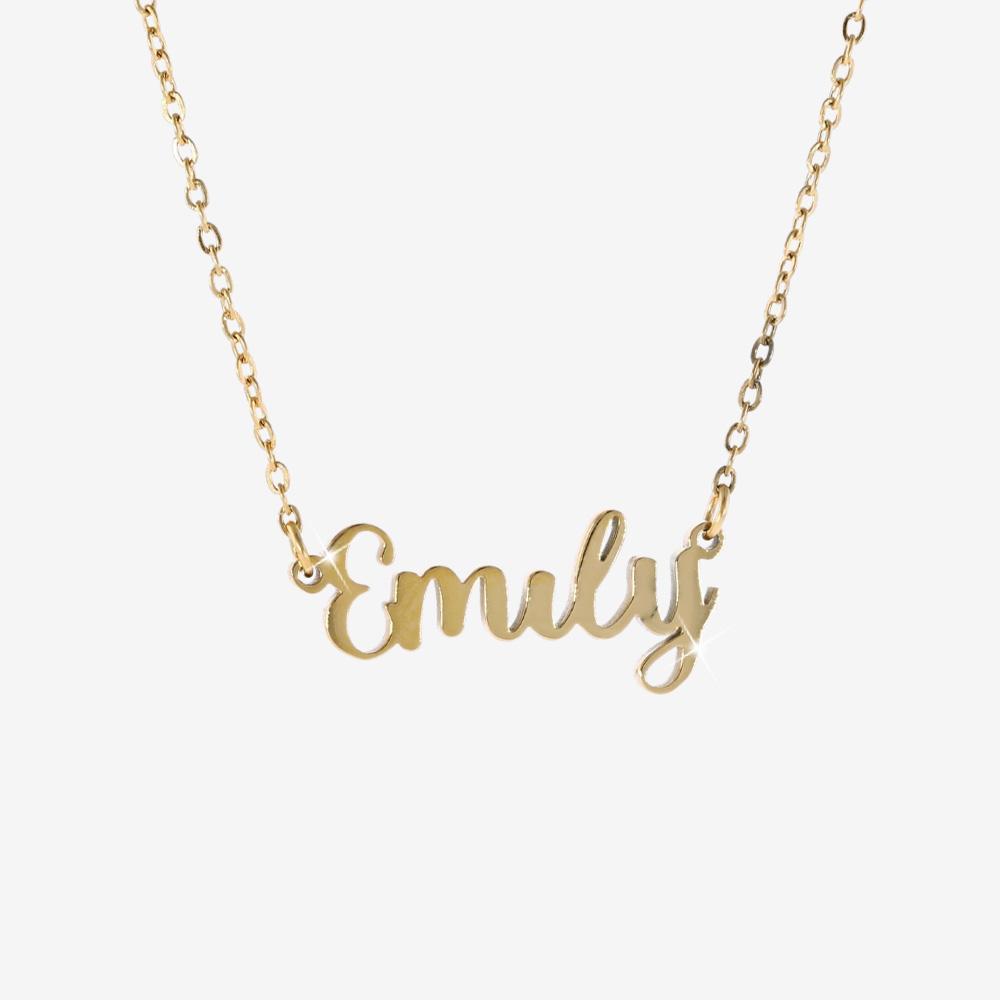 Gold Tone Personalised Name Necklace
