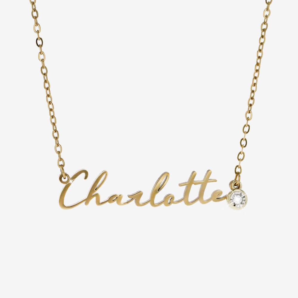 Diamond Lab-Grown Name Necklace Personalised