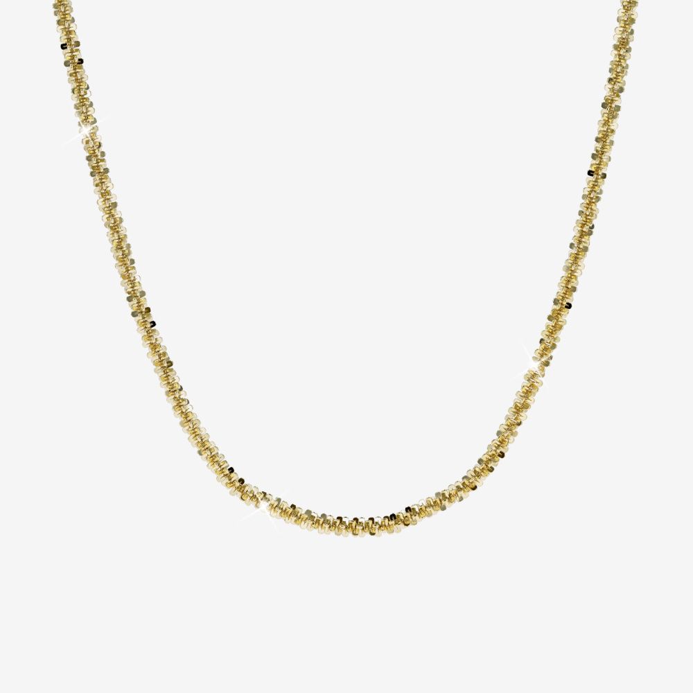 18ct Gold On Sterling Silver Sparkle Designer Necklace