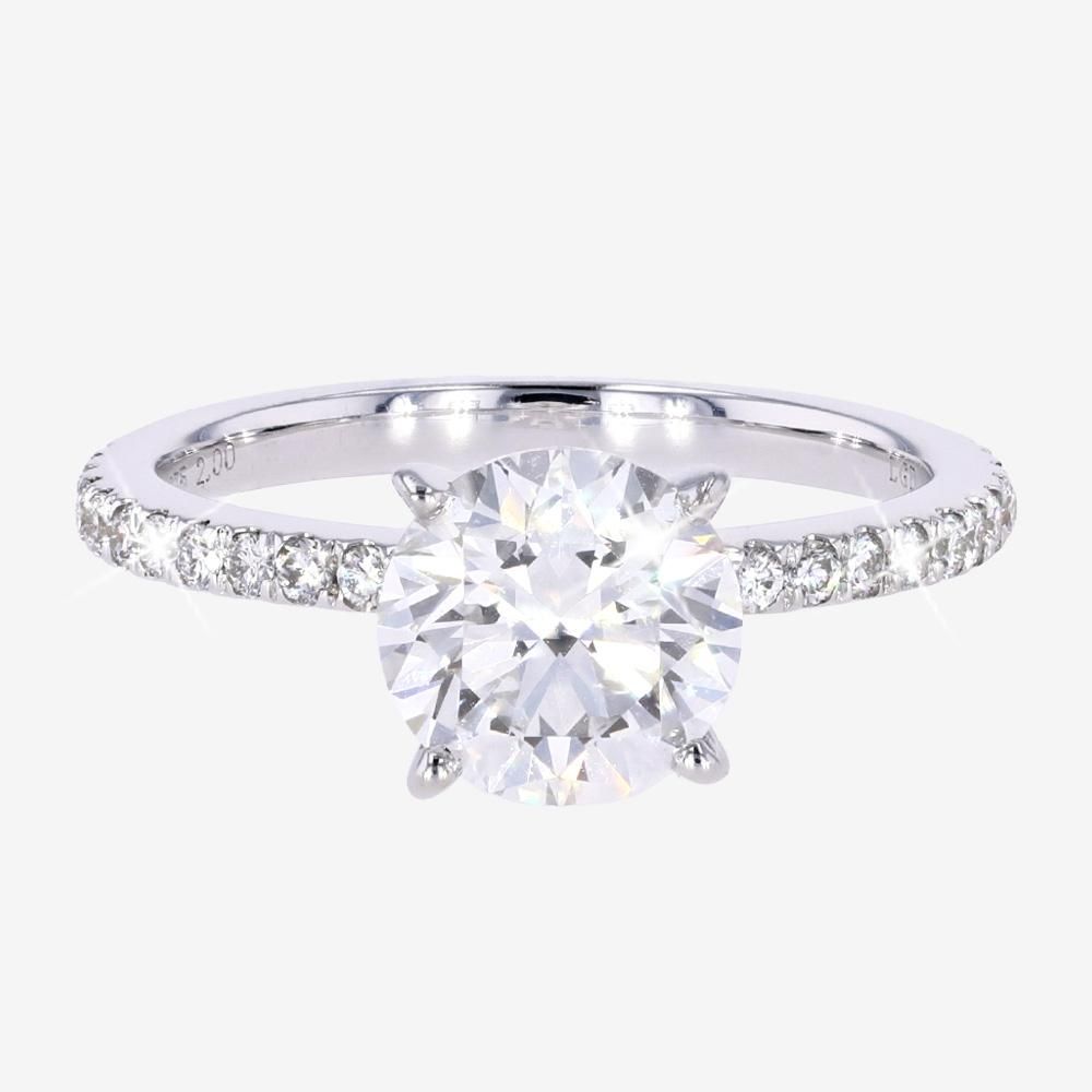 18ct White Gold Real Diamond Lab-Grown Ring 2.00ct