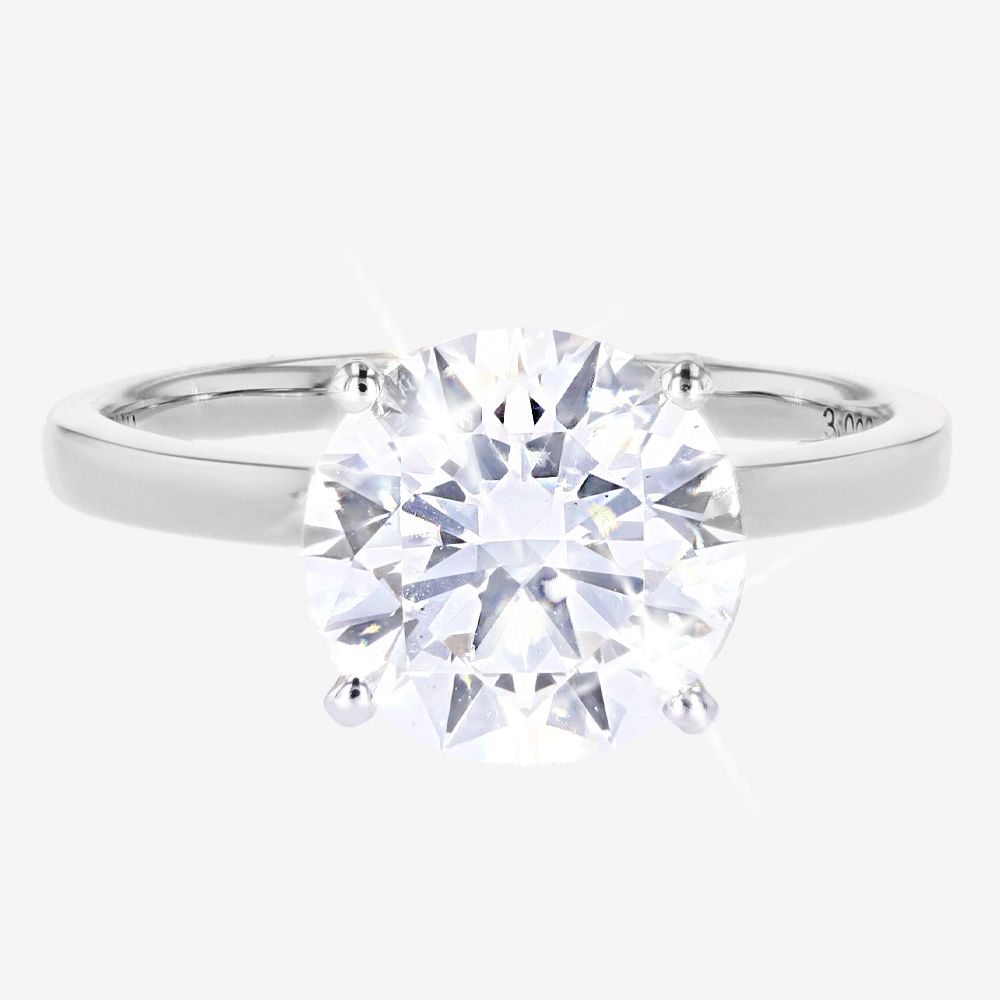 18ct White Gold Real Diamond Lab-Grown Ring 3.00ct