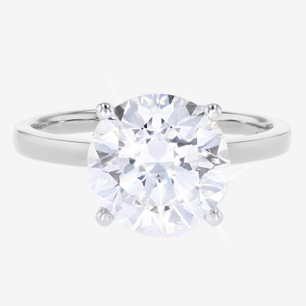 18ct White Gold Lab-Grown Diamond Solitaire Ring 4.00ct