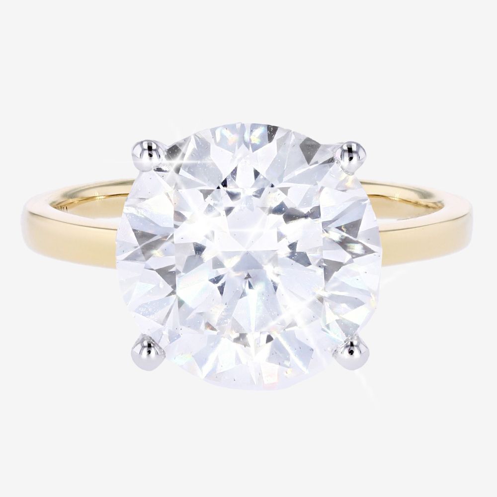 18ct Yellow Gold Lab-Grown Diamond Solitaire Ring 6.00ct