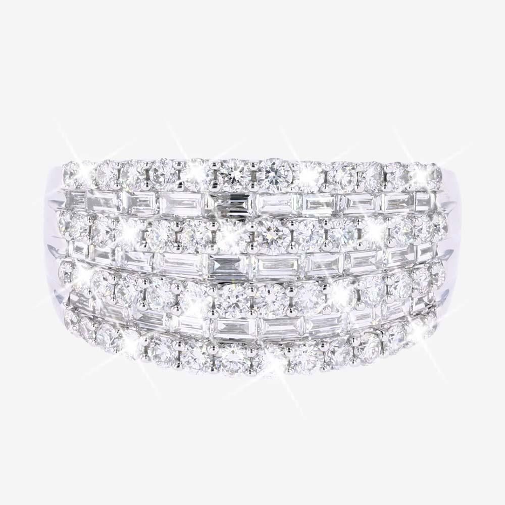 18ct White Gold Diamond Band Ring 1.50ct