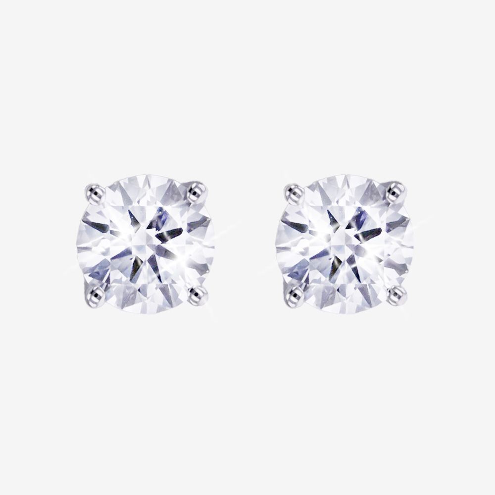 9ct White Gold Real Diamond Lab-Grown Earrings 1.00ct