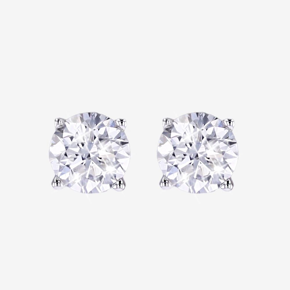 9ct White Gold Diamond Lab-Grown Earrings .50cts