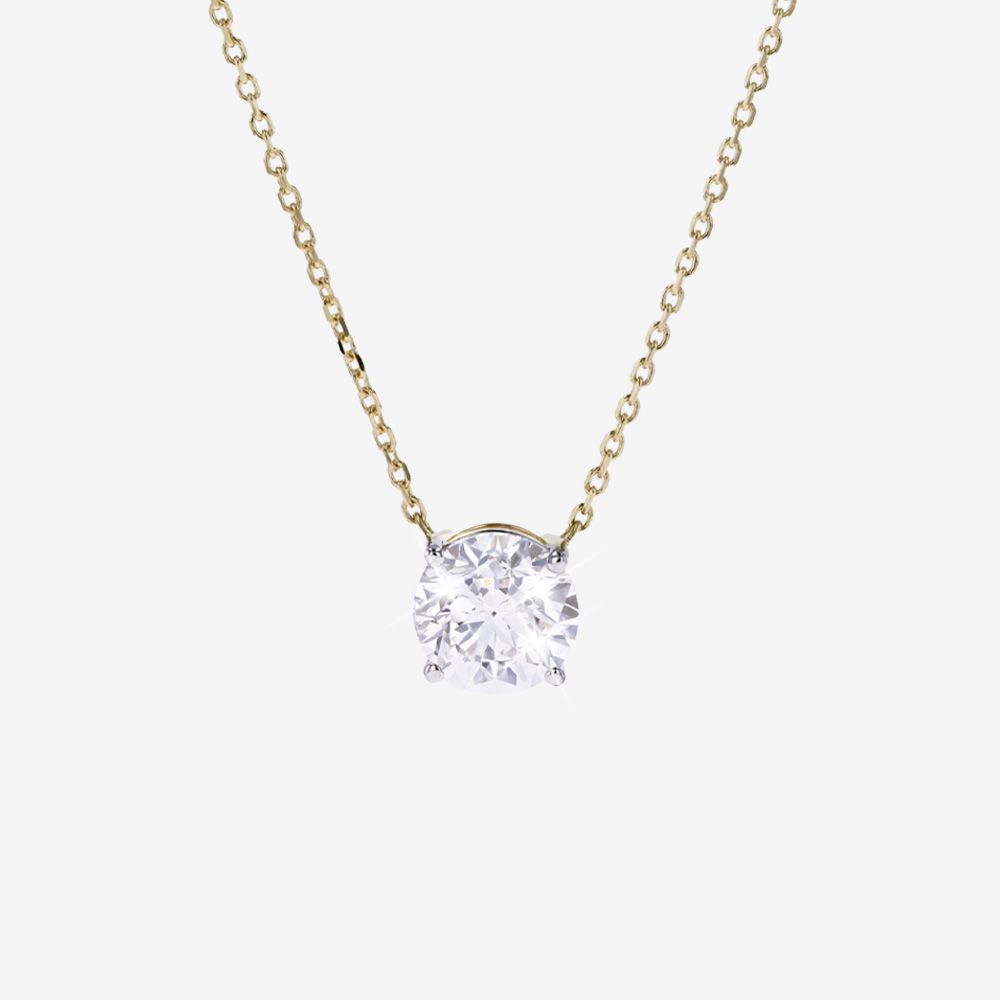 9ct Gold Real Diamond Lab-Grown Necklace 1.00ct
