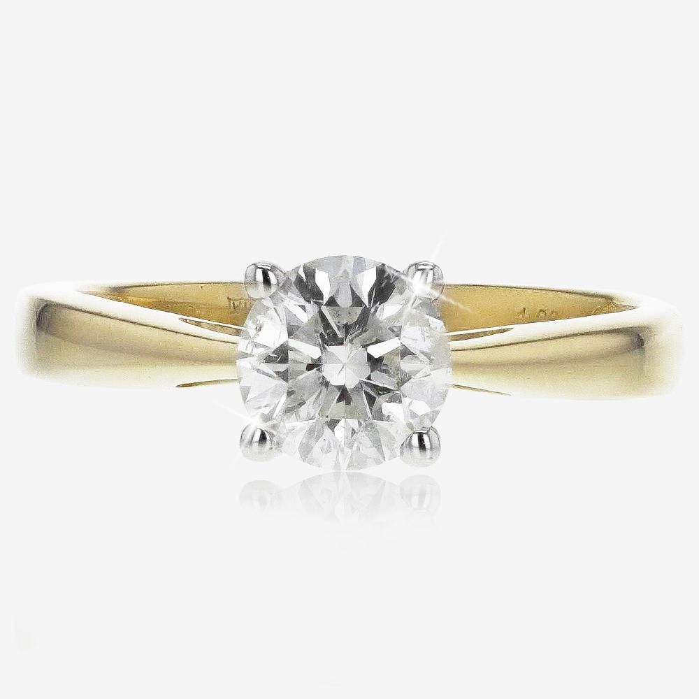 18ct Yellow Gold Diamond Solitaire Ring 1.00ct