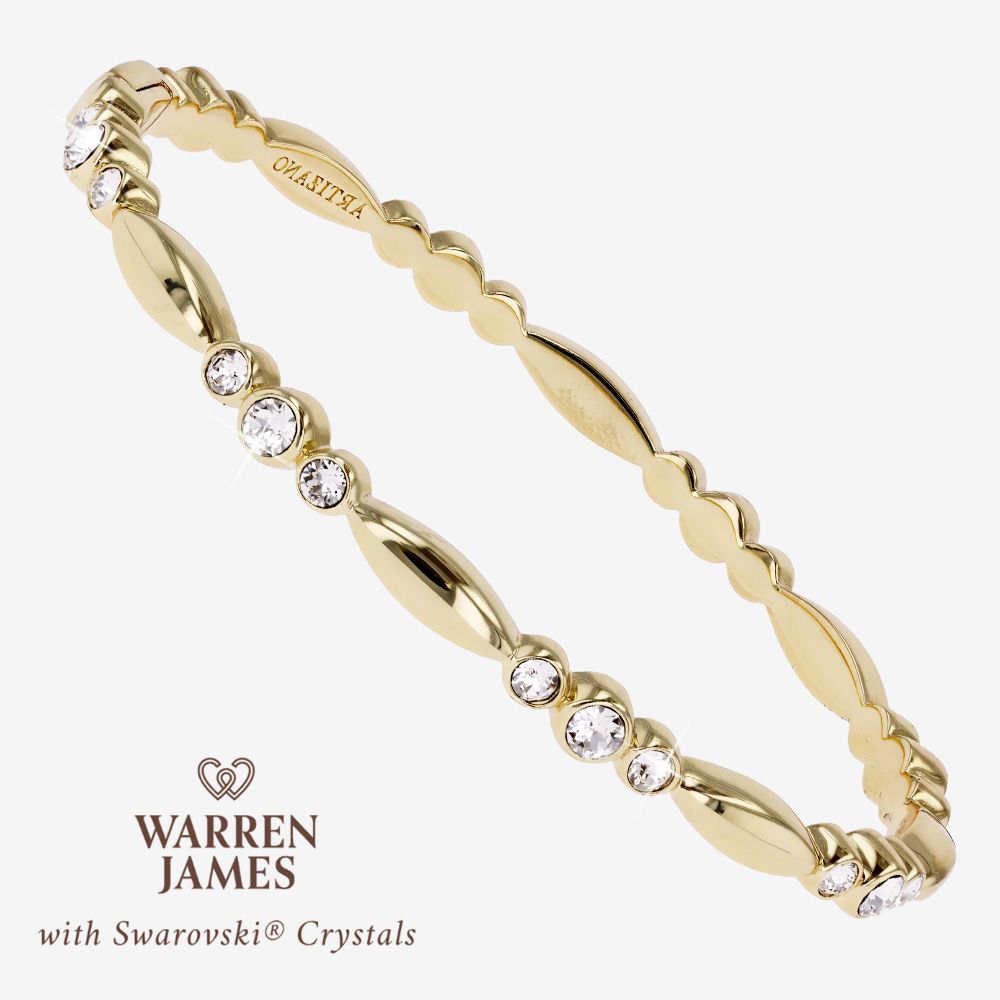 Sofia Bangle With Swarovski&reg; Crystals, Oval