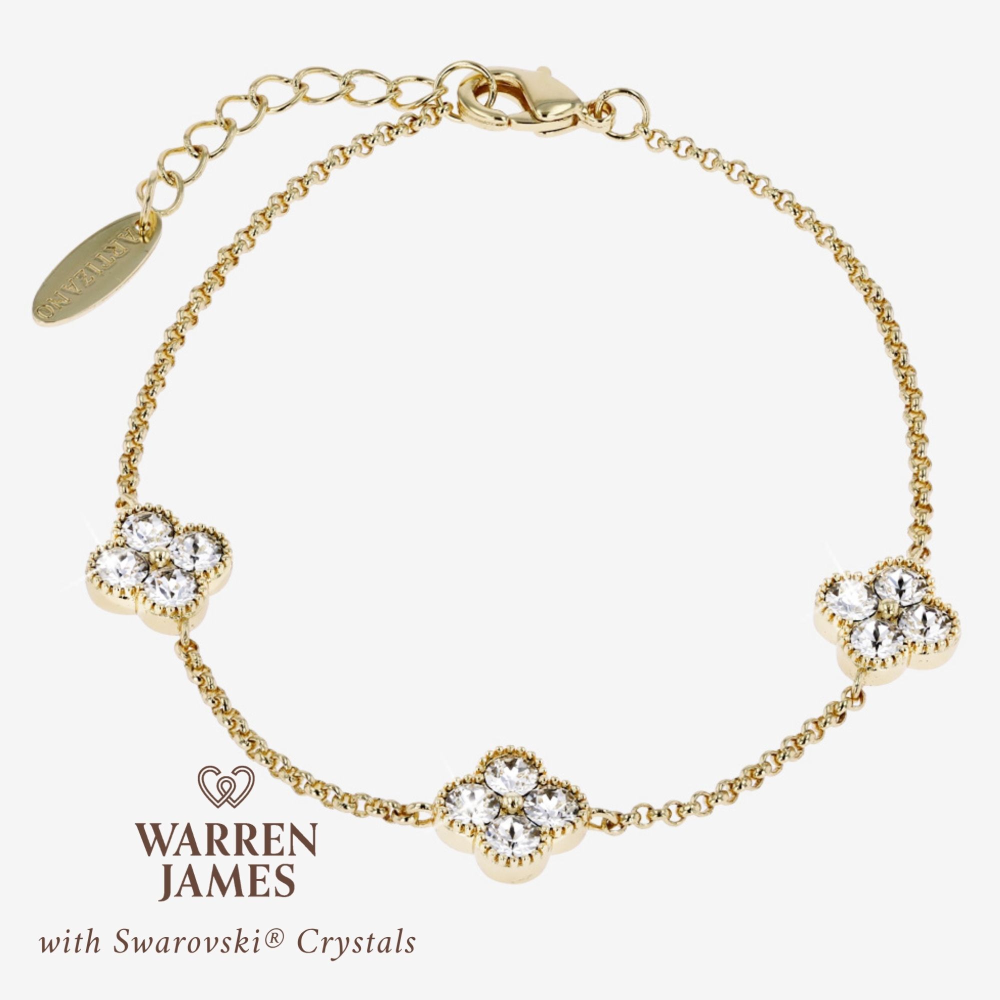 Paris With Swarovski&reg; Crystals Clover Bracelet