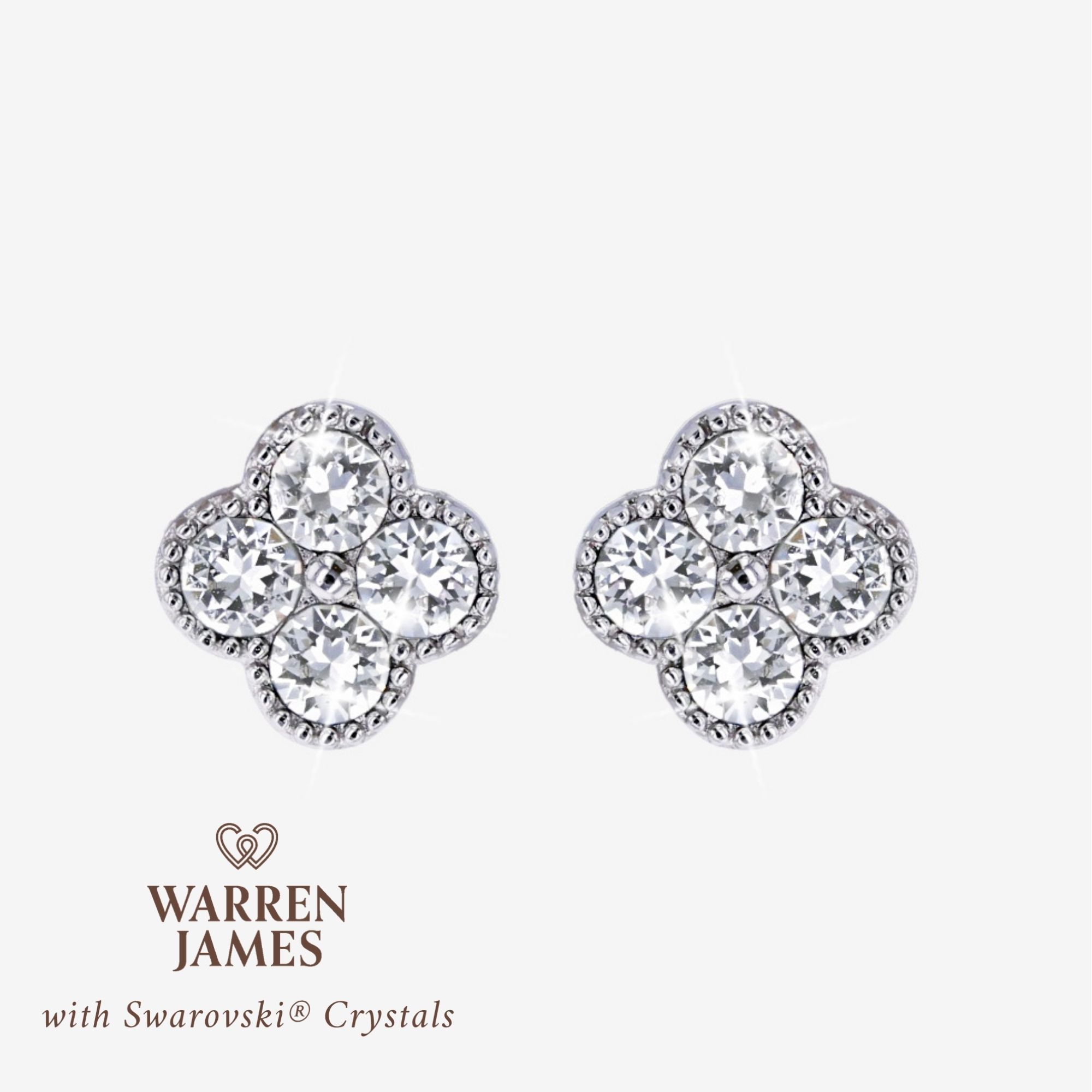 Paris Clover Earrings With Swarovski&reg; Crystals