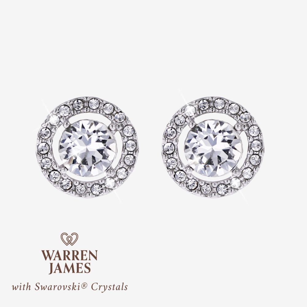 Halo Earrings With Swarovski<sup>&reg;</sup> Crystals