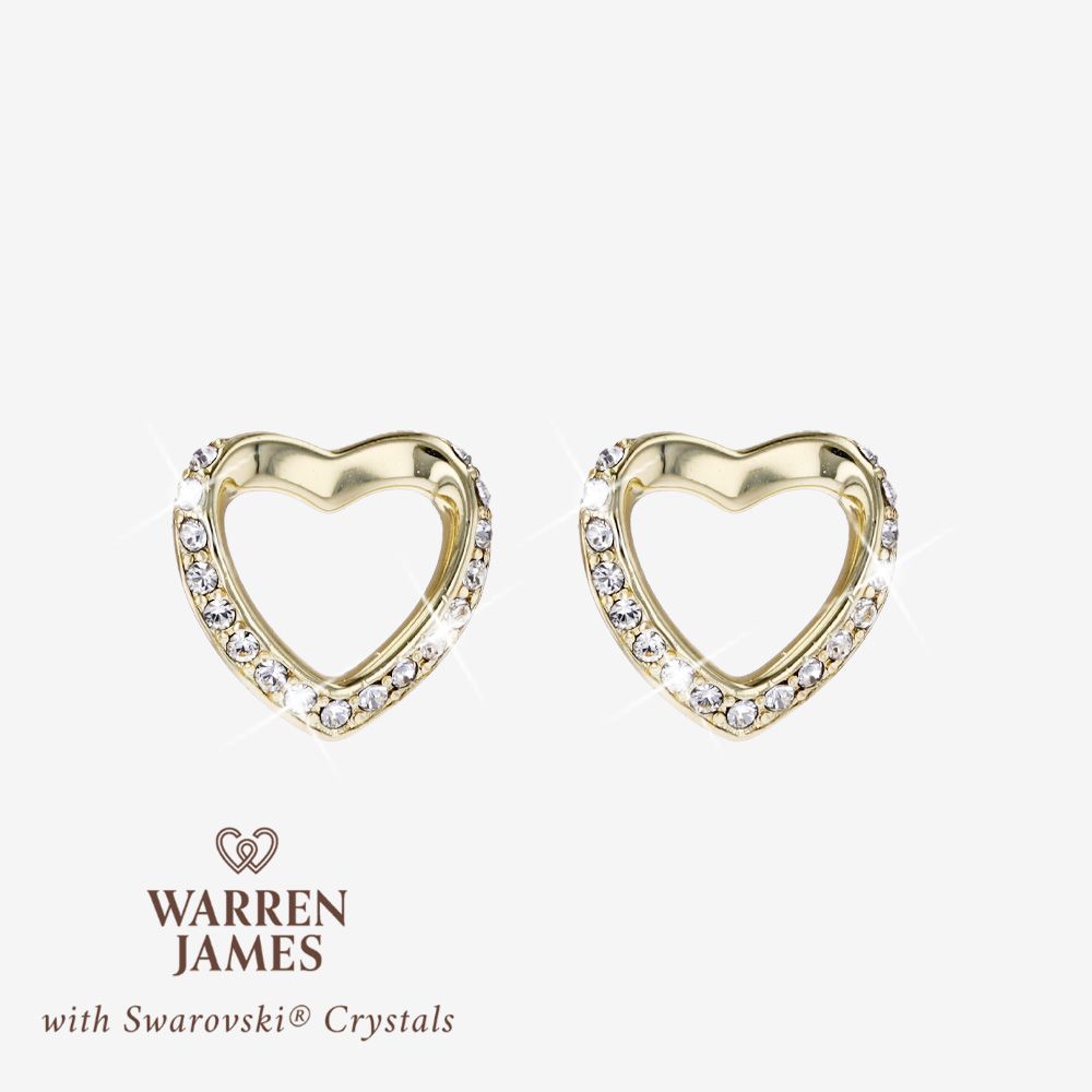 Mia With Swarovski<sup>&reg;</sup> Crystals Heart  Earrings