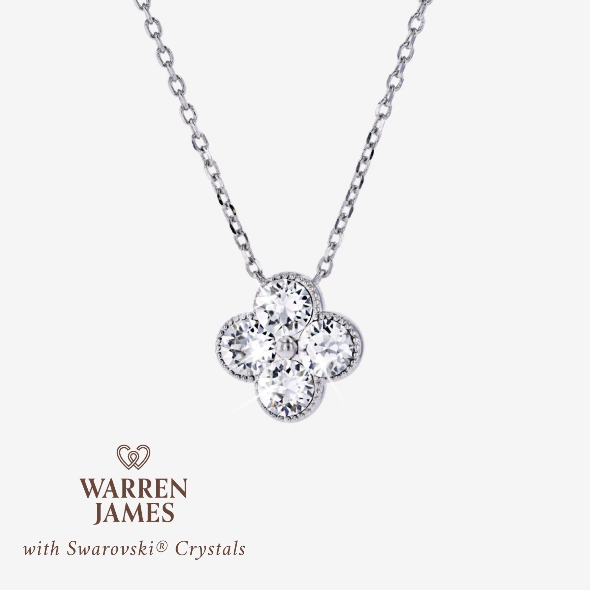 With Swarovski&reg; Crystals Paris Clover Necklace