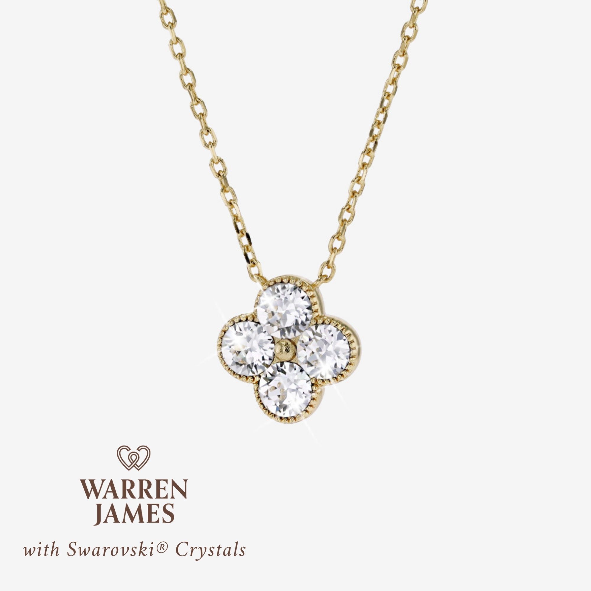 Paris Clover Necklace With Swarovski&reg; Crystals
