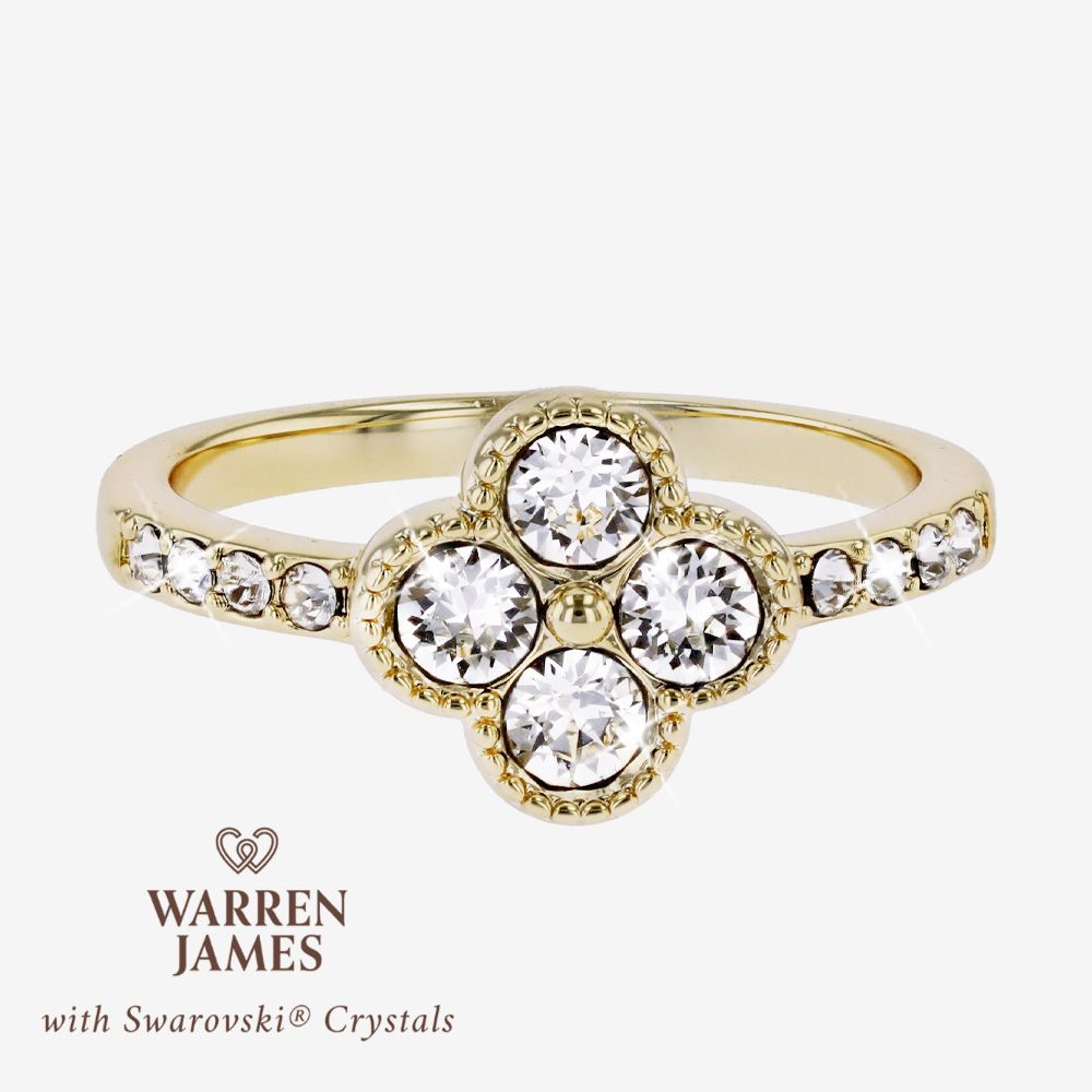 Paris Ring With Swarovski&reg; Crystals Lucky Clover