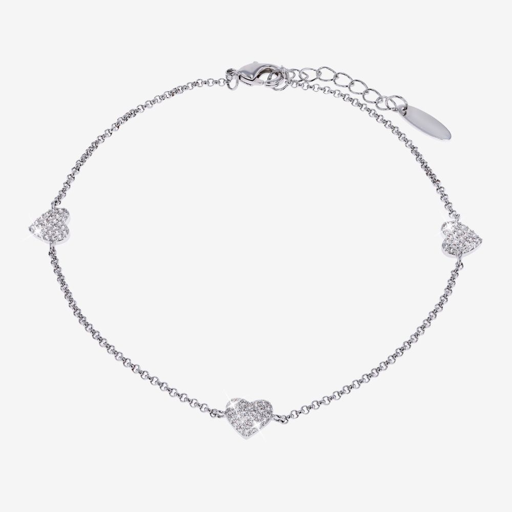 Artizano 3 Heart Anklet DiamonFlash&reg;