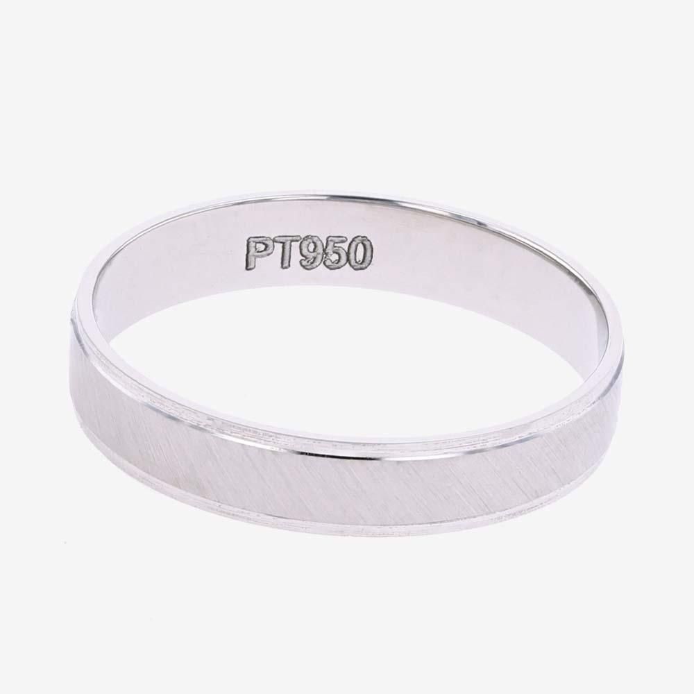 Platinum Ladies Luxury Weight Brushed Band Ring 3.5mm