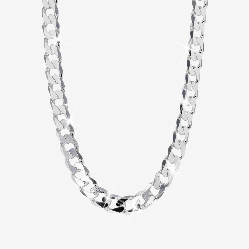 Sterling Silver 24" Curb Mens Chain