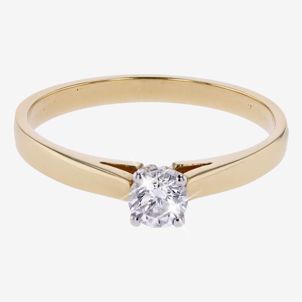 Second Hand 18ct Gold Diamond Solitaire Ring .25ct
