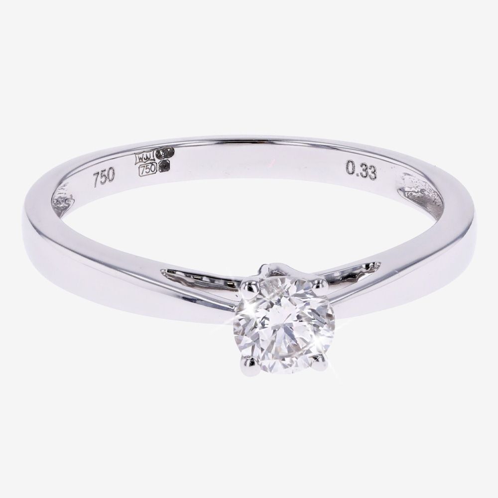 Second Hand 18ct White Gold Diamond Solitaire Ring