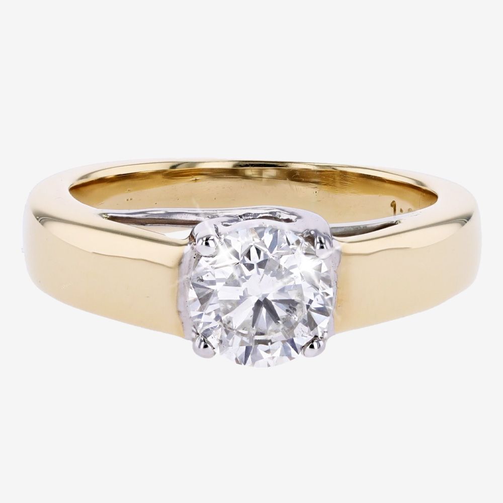 Second Hand 18ct Gold Solitaire Diamond Ring 1.00ct