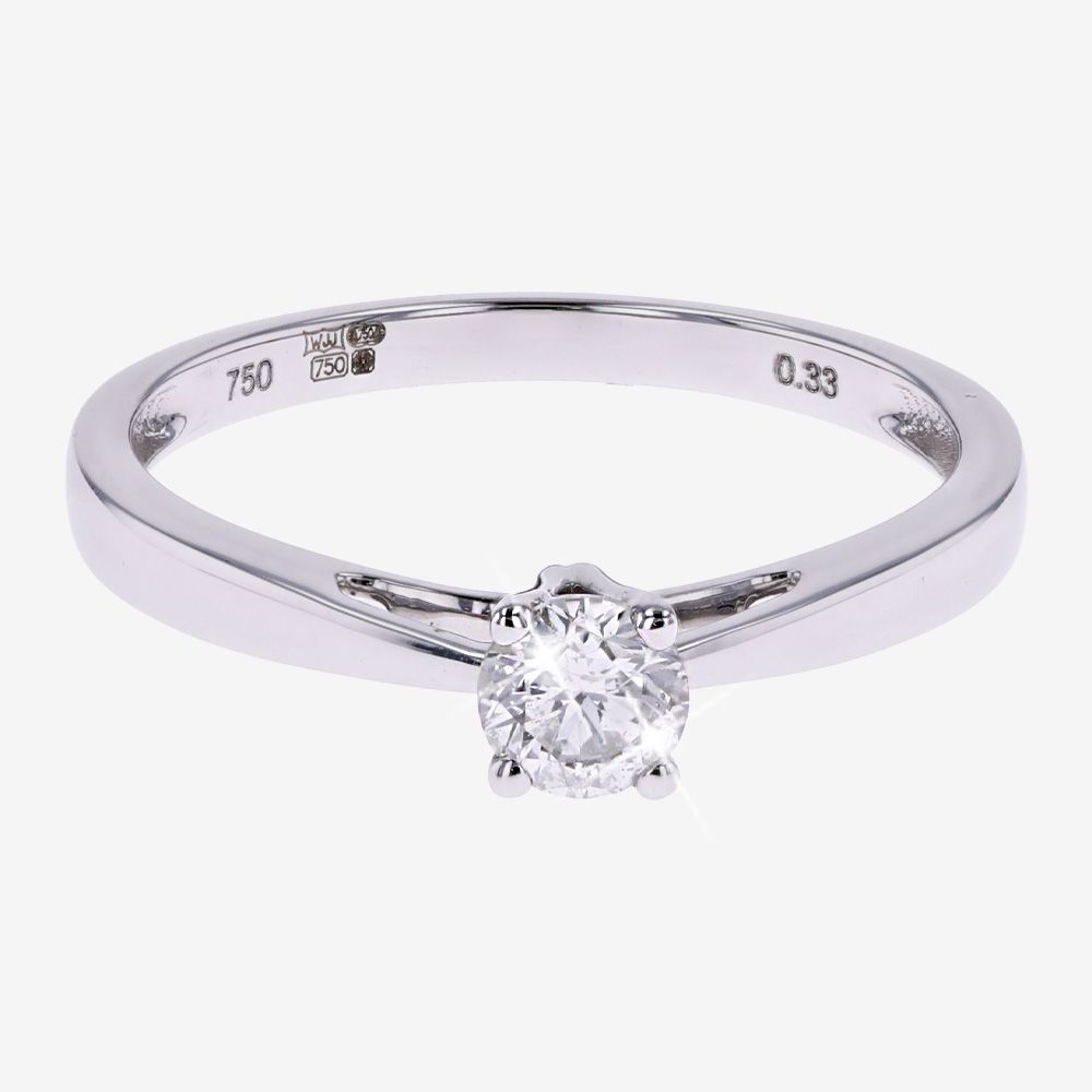 Second Hand 18ct White Gold Solitaire Diamond Ring .25ct
