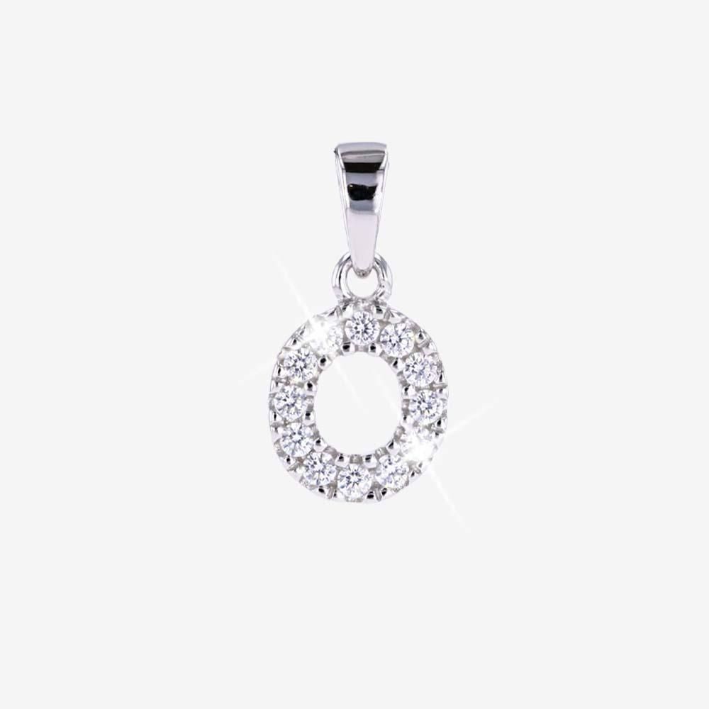 Sterling Silver O Initial Pendant