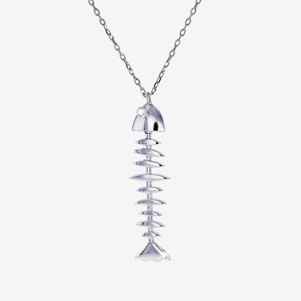 Diamond Lab-Grown Ibiza Fish Necklace