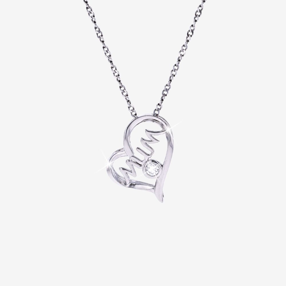 Real Diamond Lab-Grown Mum Necklace 0.07cts