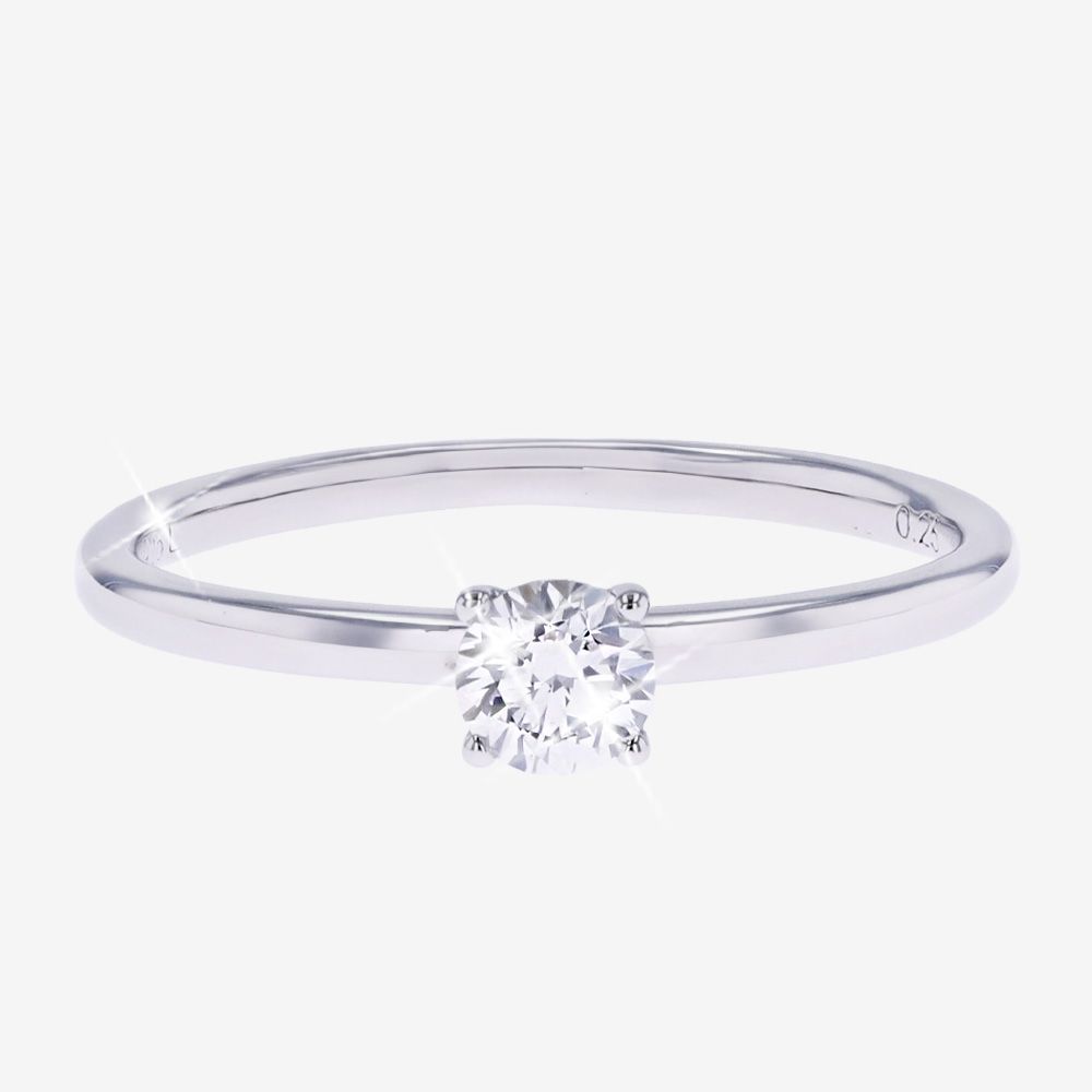 Real Diamond Lab-Grown Sterling Silver Solitaire .25ct