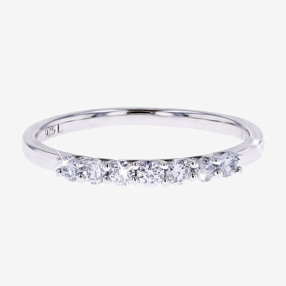Real Diamond Lab-Grown Sterling Silver Eternity Band .25ct