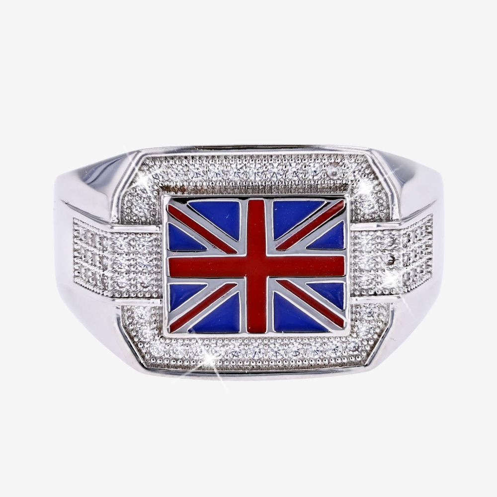 Artizano Mens Enamel Union Jack Ring