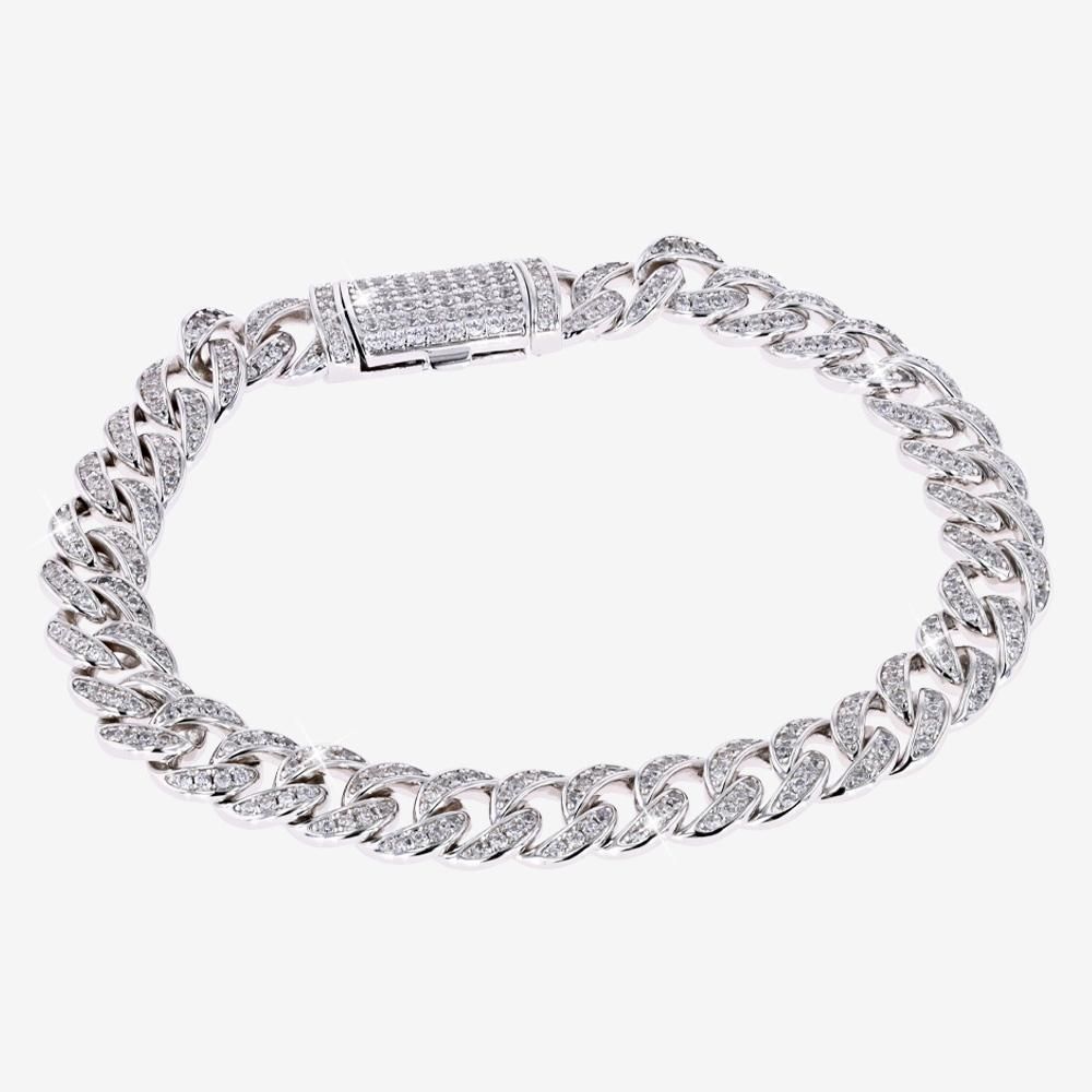 Ladies Monaco Cuban Ice Bracelet
