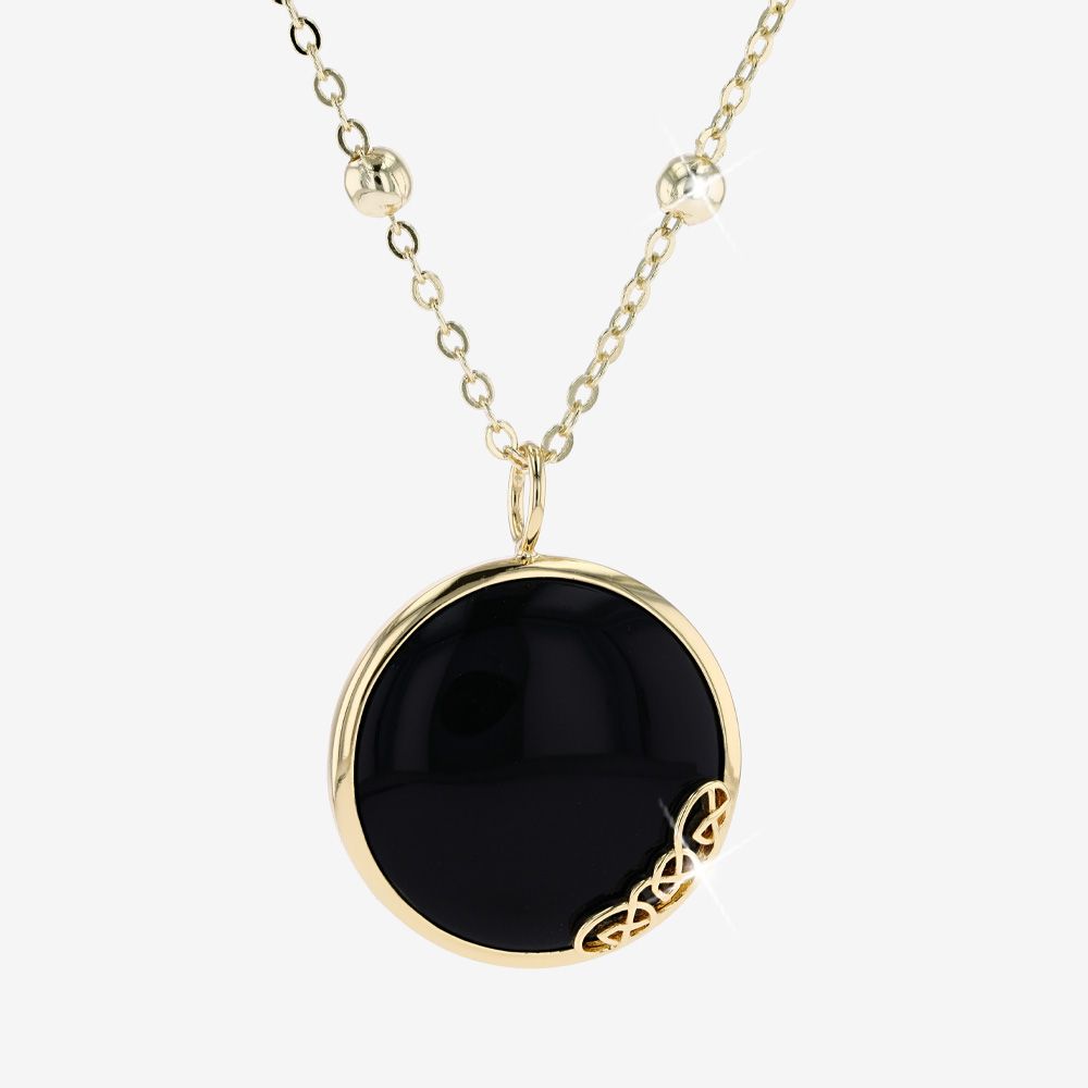 Real Agate Necklace - Black