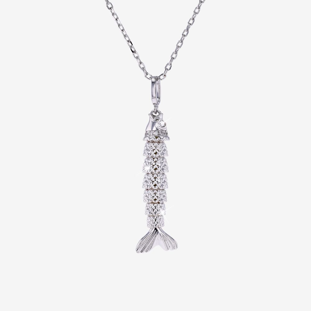 Articulated Fish Necklace, 40mm