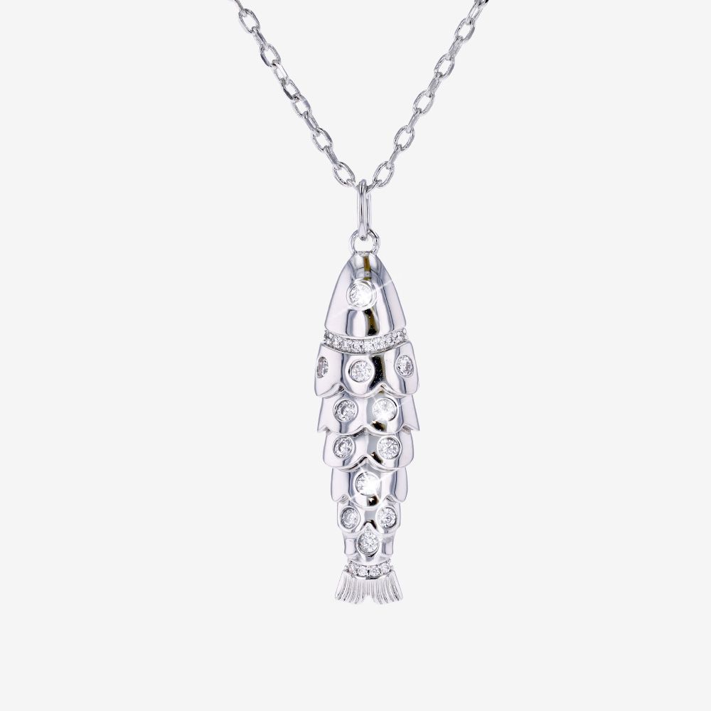 Articulated Fish Necklace, Artizano