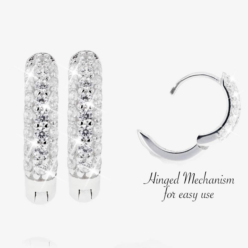 Silver Diamond Huggie Hoop Earrings Outlet  wwwpuzzlewoodnet 1696366528