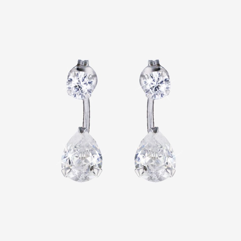 Sterling Silver Jacket Earrings