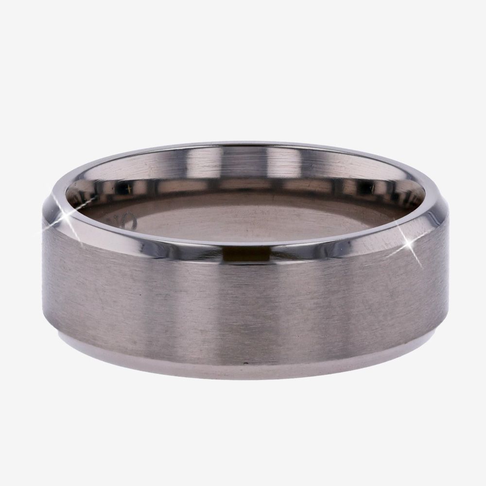 Mens Artizano Titanium Polished And Brushed Band 
