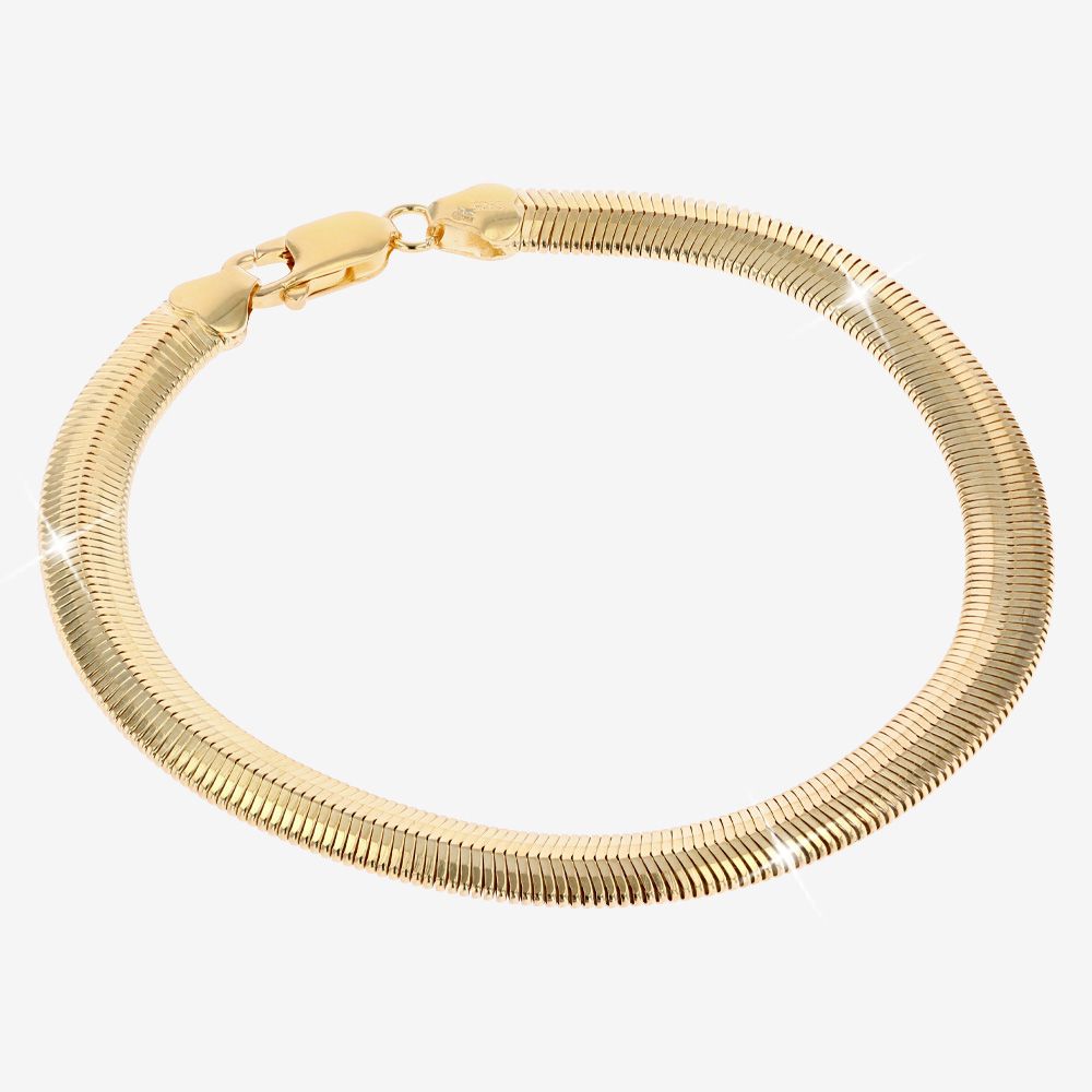 18ct Gold Vermeil On Silver Silk Chain Bracelet