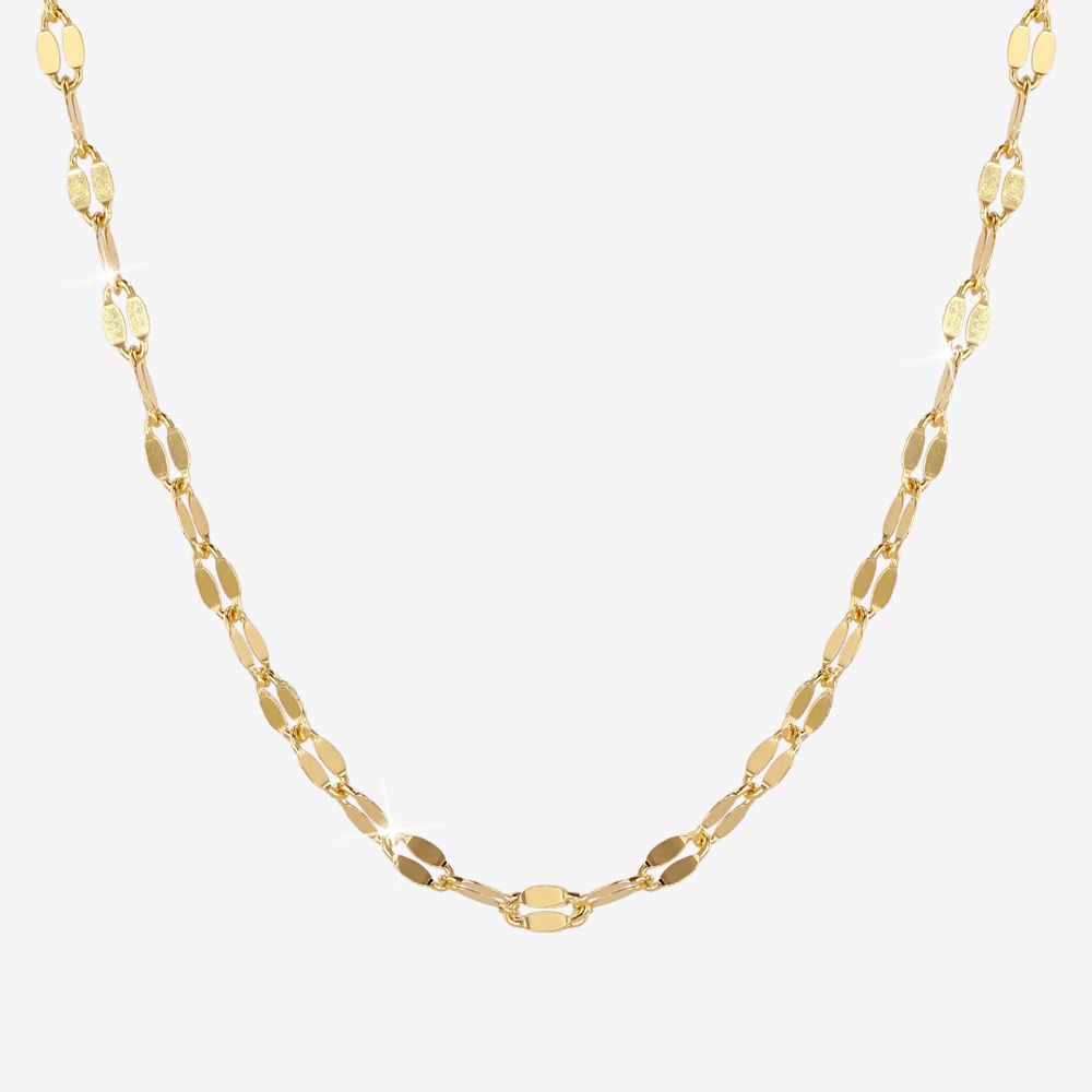 18ct Gold Vermeil on Silver Sparkle Mirror Chain